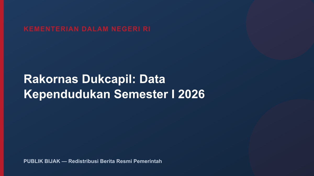 Rakornas Dukcapil 2026: Kemendagri Rilis Data Kependudukan Berkala Semester I